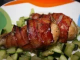 Receita Pernas de frango com bacon e courgette