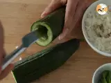 Cucumber sushi rolls - Video recipe ! - Preparation step 3