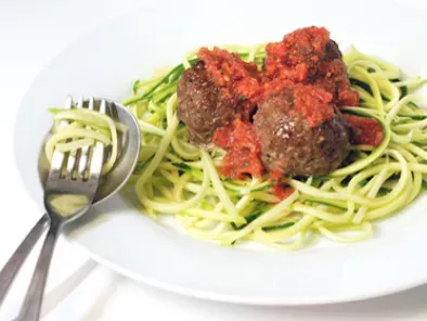 Zucchini - 'Spaghetti' and Meatballs