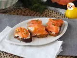 Recipe Toasts with smoked salmon and goatcheese