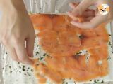 Salmon and basil appetizers - Video recipe ! - Preparation step 4