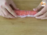 Salmon rolls with goat cheese - Video recipe ! - Preparation step 3