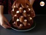 Pandoro brioche filled with Nutella cream and vanilla cream in the shape of a Christmas tree - Preparation step 8