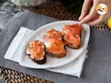 Toasts with smoked salmon and goatcheese - Preparation step 5