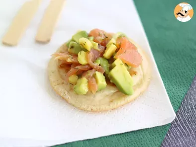 Avocado and salmon blini appetizer - photo 2