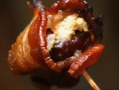 Bacon Wrapped Dates with Cream Cheese - Appetizer