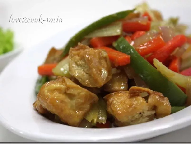 Chinese Celery with Carrot & Bean Curd Stir Fry - photo 3