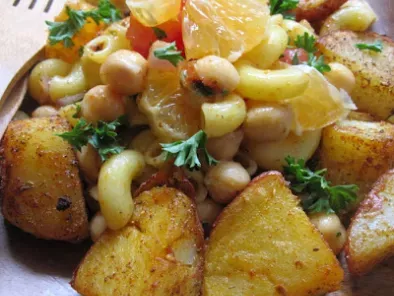 Curry Mac Salad and Smoked Potatoes (fat free & gluten free & soy free)