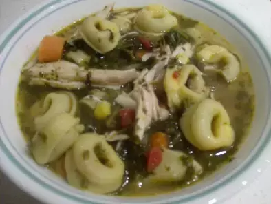 Italian Chicken Tortellini soup
