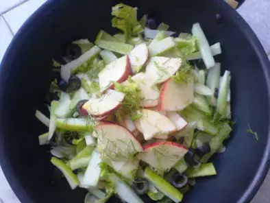 Lettuce, Apple, and Cucumber Salad