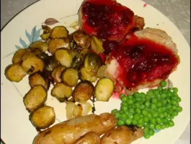 Maple Sugar & Ginger Roast Pork with Pomegranate Clementine Cranberry Sauce