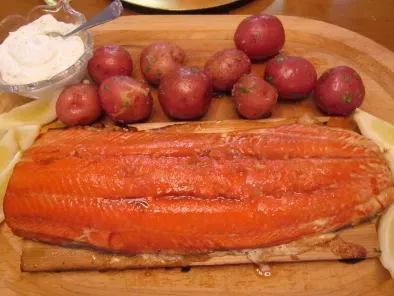 Plank-Grilled Salmon with Dill Sauce (visit site)