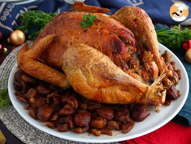 Roasted capon with chestnuts