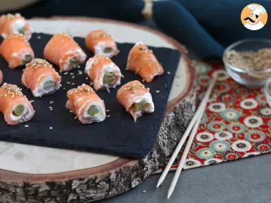 Salmon rolls with goat cheese - Video recipe ! - photo 3