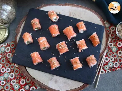 Salmon rolls with goat cheese - Video recipe ! - photo 5