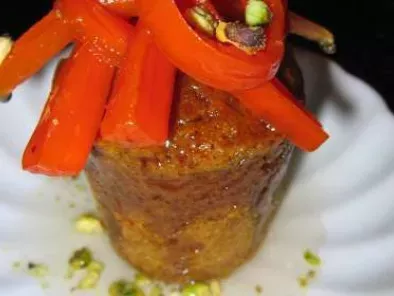 Spiced Carrot Baba Au Rhum with Candied Carrots and Pistachios