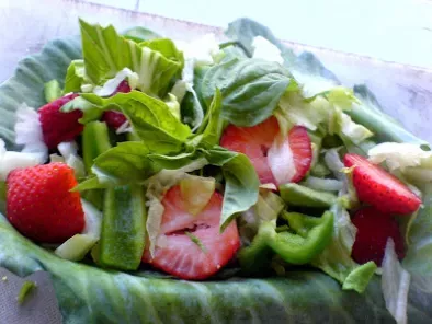 Strawberry, Lettuce, Pak Choi, and Pepper Salad - photo 2
