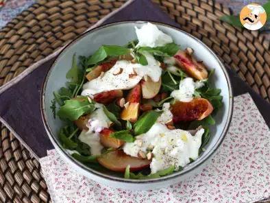 Sweet and sour salad with roasted peaches and burrata ! - photo 5